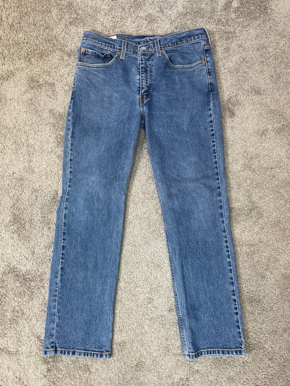 Levi's 514 Men's Straight Jeans in Medium Blue Denim. Well cared for jeans.